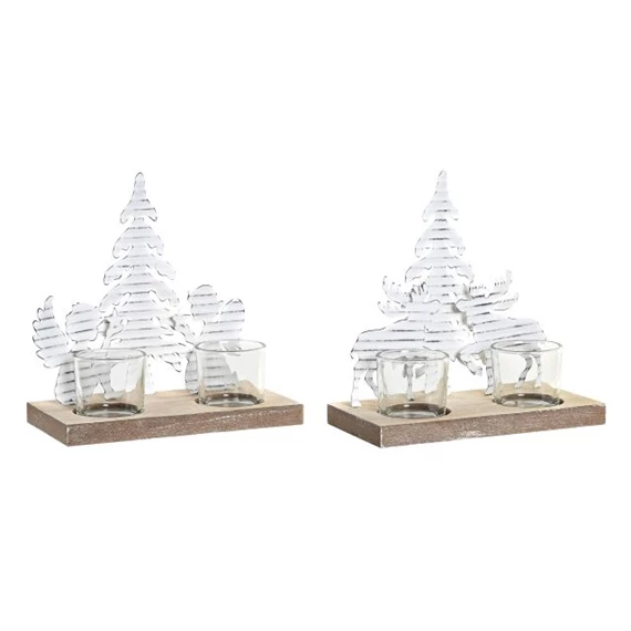 Gyertyatartó 18x9x18 cm 2 féle