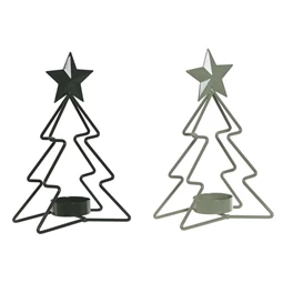 Gyertyatartó fenyő alakú 11x6,5x18 cm 2 féle