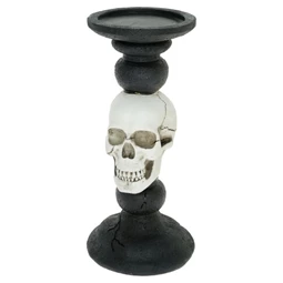 Gyertyatartó koponyával 11x11x23,3 cm