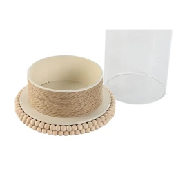 Gyertyatartó kötéllel 17x17x23 cm