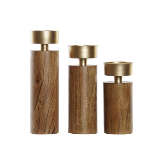 Gyertyatartó szett 7,5x7,5x27 cm S/3