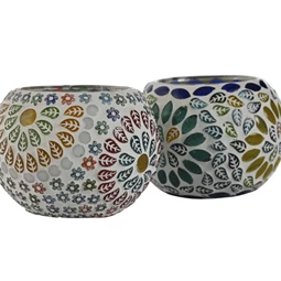 Gyertyatartó 11x11x7 cm 2 féle