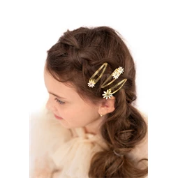 Hajcsat daisy 5x1,5-2 cm arany S/3