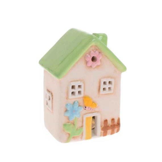 Ház virággal LED-es 7,1x5,2x9,7 cm