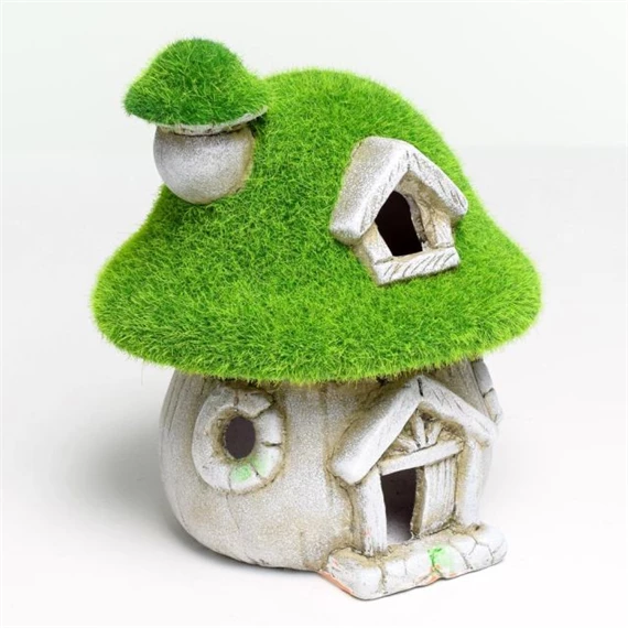 Házikó mohatetővel 15x15x18 cm