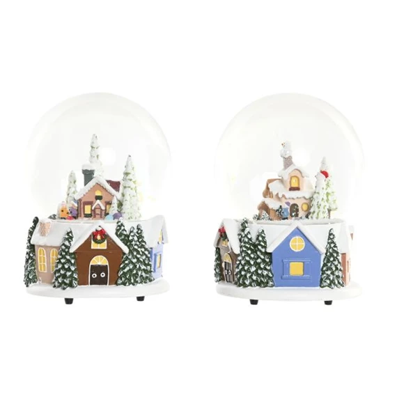 Hógömb zenélő 10x10x13 cm 2 féle