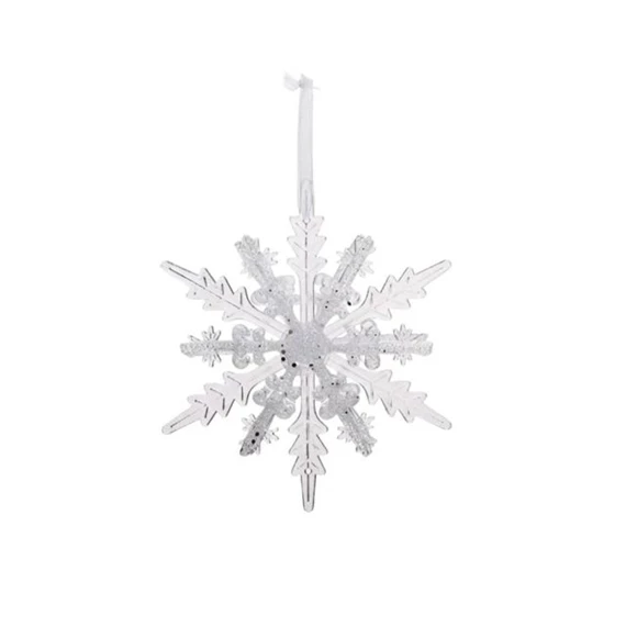 Hópihe glitteres, akasztós 16 cm