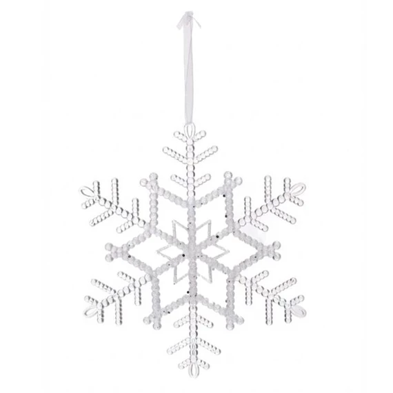 Hópihe glitteres, akasztós 20 cm