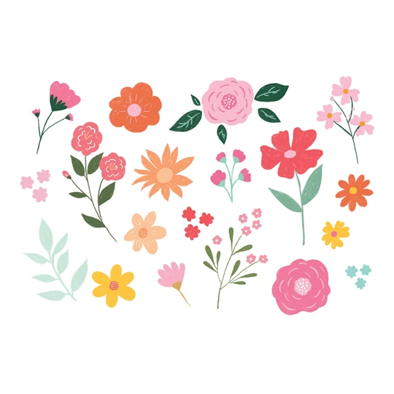 Ideiglenes tetoválások virágok, mix S/19