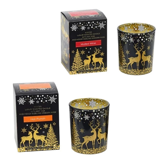 Christmas Warm Evening scented candle, 200g, glass jar, paraffin