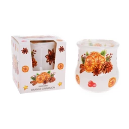 Scented candle "Christmas" (orange & cinnamon) – glass, paraffin