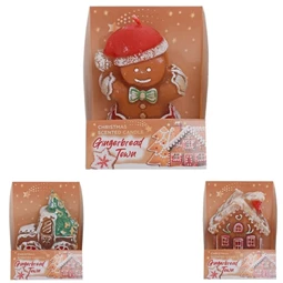 Scented candle Shaped candle (gingerbread figure, house, or car), 75g paraffin, 7x7x7 cm, 3 varieties