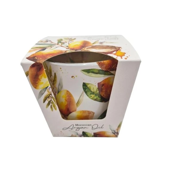 Illatgyertya üvegben - Argan oil 10 cm