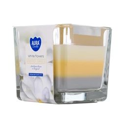 Illatgyertya üvegben, Hófehér virágok 170 g