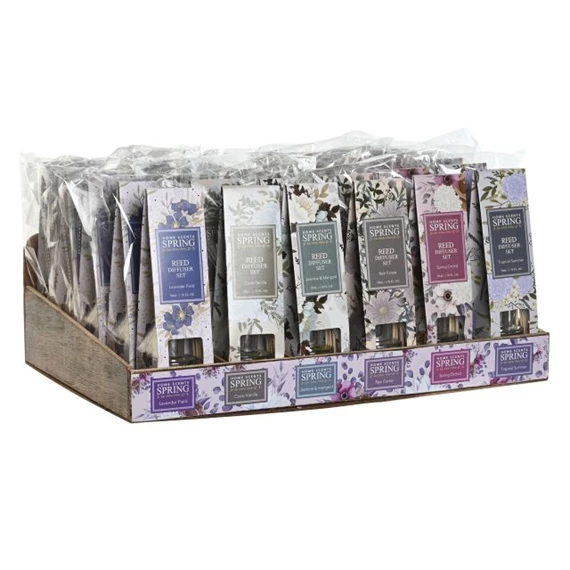 Illatosító pálcával, virágos 50 ml 6x6x21 cm 6 féle