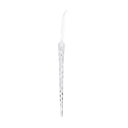 Jégcsap glitteres, akasztós 23 cm