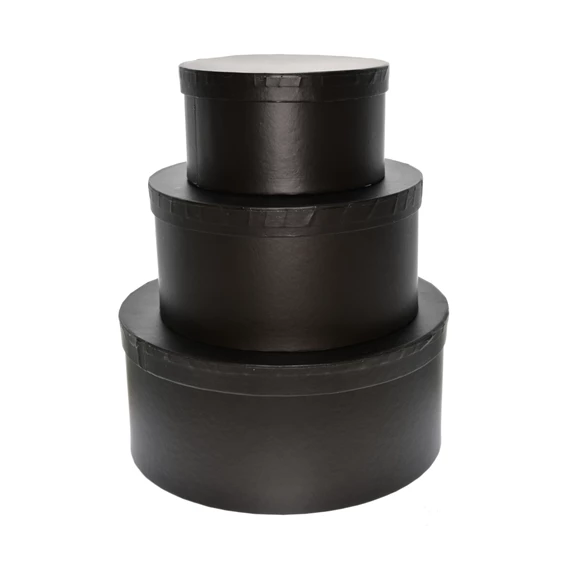 Kalapdoboz kerek 25x11 cm, 20x10 cm, 15x8 cm S/3
