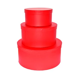 Kalapdoboz kerek 25x11 cm, 20x10 cm, 15x8 cm S/3