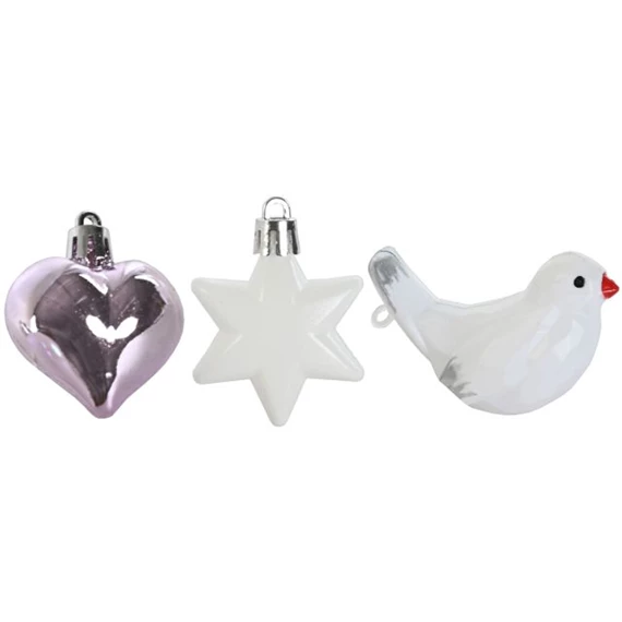 Karácsonyfa dísz szett, akasztós 25x6x25 cm S/40