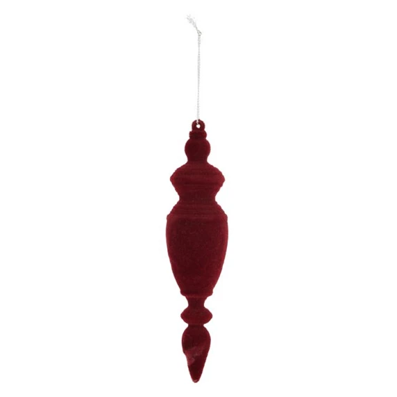 Karácsonyi dísz flokkolt, akasztós 15 cm