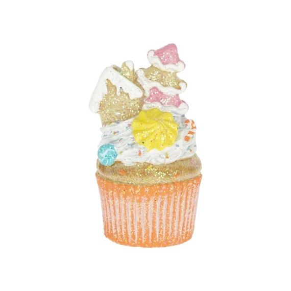 Karácsonyi muffin glitteres 5,3x5,2x9,4 cm