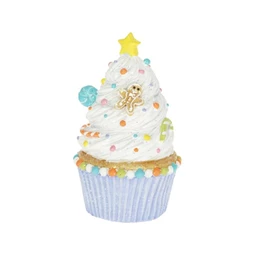Karácsonyi muffin glitteres 5,6x5,6x9,4 cm