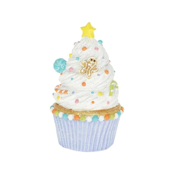 Karácsonyi muffin glitteres 5,6x5,6x9,4 cm