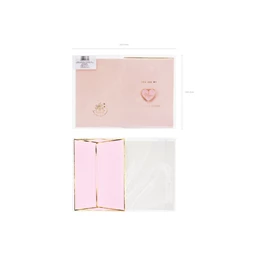 Kártya zománc kitűzővel anya, 10,5x14,8 cm