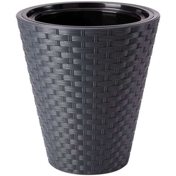 RATTANA kaspó kerek, ültető betéttel 40 cm