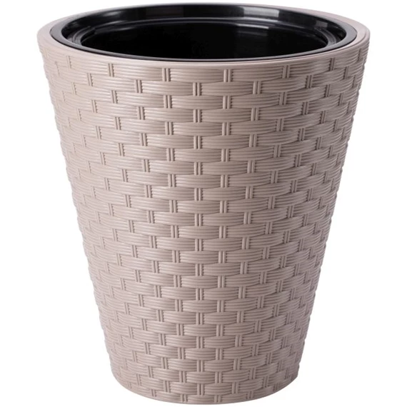 RATTANA kaspó kerek, ültető betéttel 40 cm