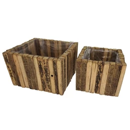 Kaspó bélelt szögletes 21x21x14 cm S/2