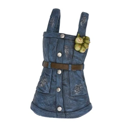 Kaspó ültethető, farmerruha 26,5x20,5x44,5 cm