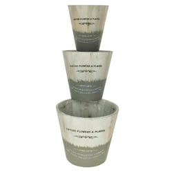 Kaspó feliratos 20x18 cm S/3