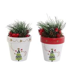 Kaspó fenyő mintás 8x8x15 cm 2 féle