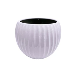 Ceramic planter with ball pattern, 16x13.5 cm, purple