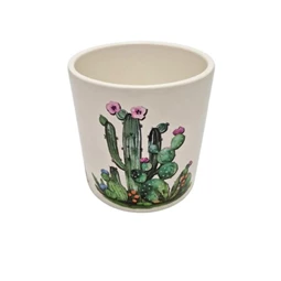 Kaspó kaktusz mintával 11,3x11,6 cm