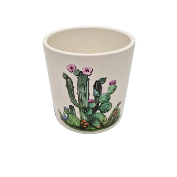 Kaspó kaktusz mintával 11,3x11,6 cm