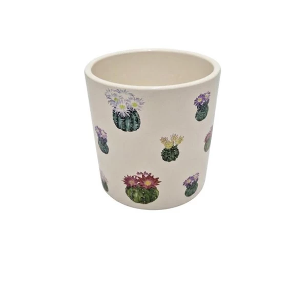 Kaspó kaktusz mintával 11,3x11,6 cm