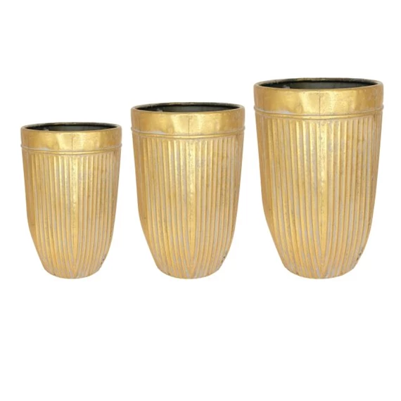 Kaspó kerek, bordás 31,5x43,5 cm S/3