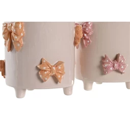 Kaspó lábbal, masnikkal 16x16x14 cm 2 féle