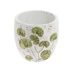 Kaspó levél mintával 11x11x10,5 cm