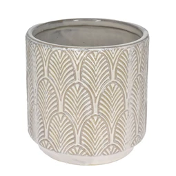 Kaspó levél mintával 13,5x13,5x13,5 cm