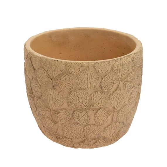 Kaspó levél mintával 17x17x14,8 cm