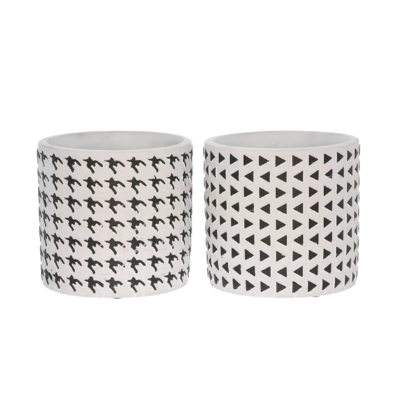 Kaspó mintás 13,5x13,5x12,5 cm 2 féle