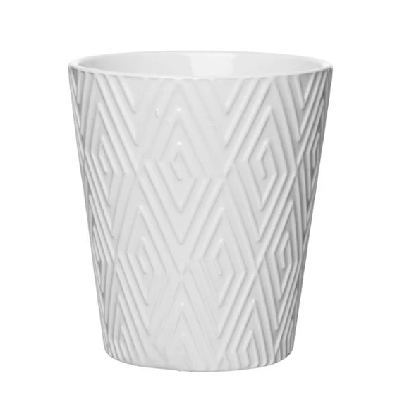 Kaspó orchidea geometriai mintával 14x13 cm