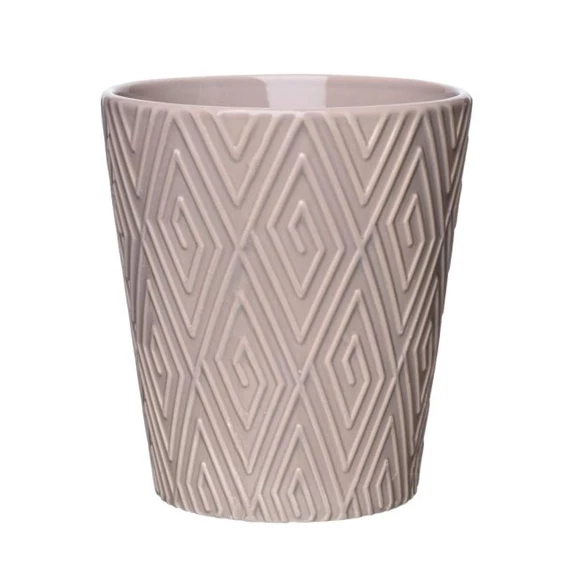 Kaspó orchidea geometriai mintával 14x13 cm