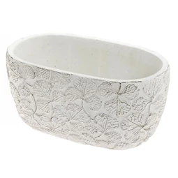 Kaspó ovális levél mintával 20,3x11,3x9,8 cm