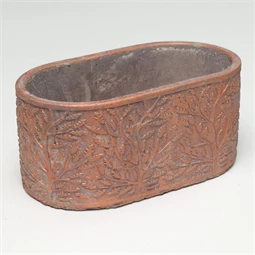 Kaspó ovális növény mintával 20x11x8,8 cm