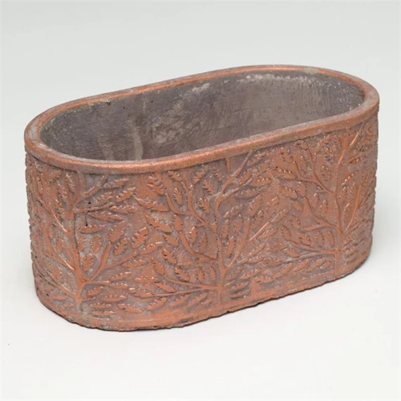Kaspó ovális növény mintával 20x11x8,8 cm