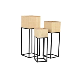 Kaspó szett állvánnyal 28x28x80 cm S/3